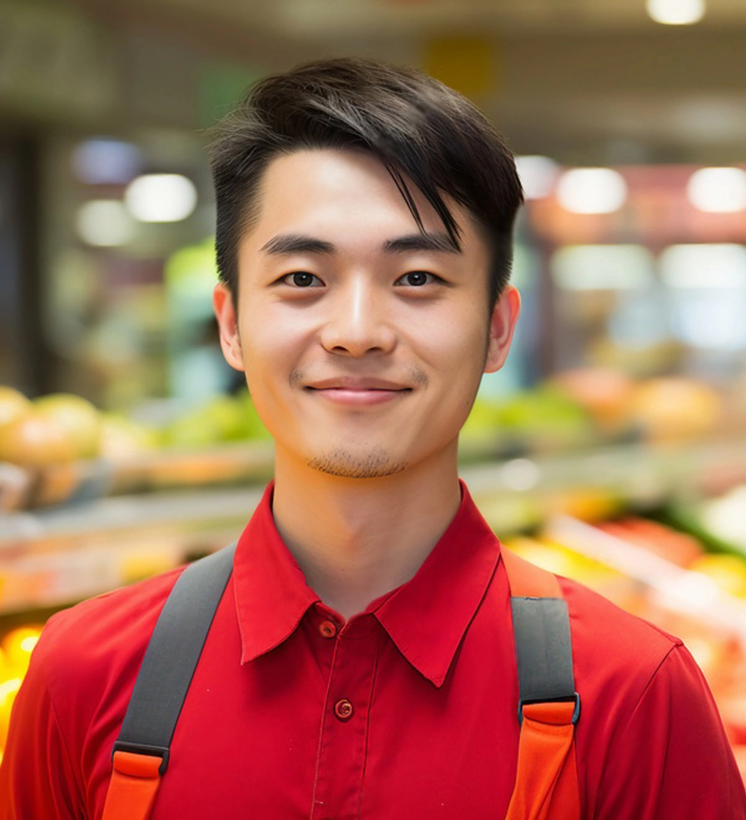 Asian workers in commerce